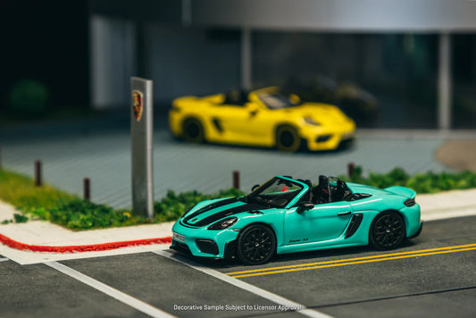 Minichamps x Tarmac Works 1/64 Porsche 718 Spyder RS Mint Green - COLLAB64