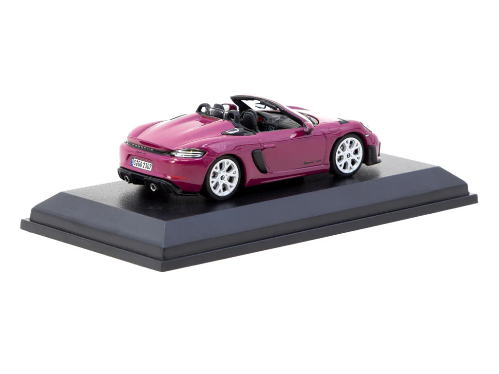 Minichamps x Tarmac Works 1/64 Porsche 718 Spyder RS Ruby Star Neo - COLLAB64 Purple