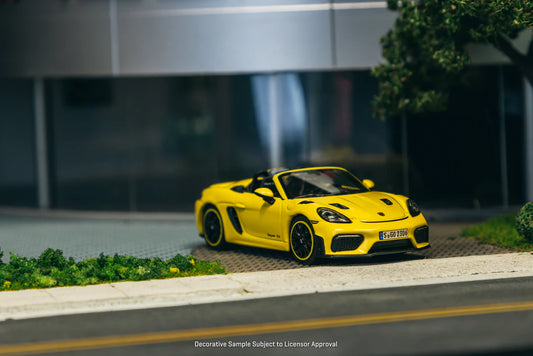 Minichamps x Tarmac Works 1/64 Porsche 718 Spyder RS Racing Yellow - COLLAB64