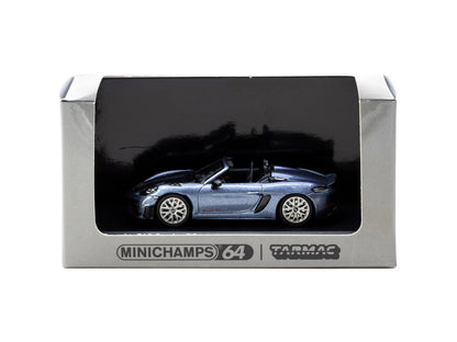 Minichamps x Tarmac Works 1/64 Porsche 718 Spyder RS Vanadium Grey Metallic - COLLAB64