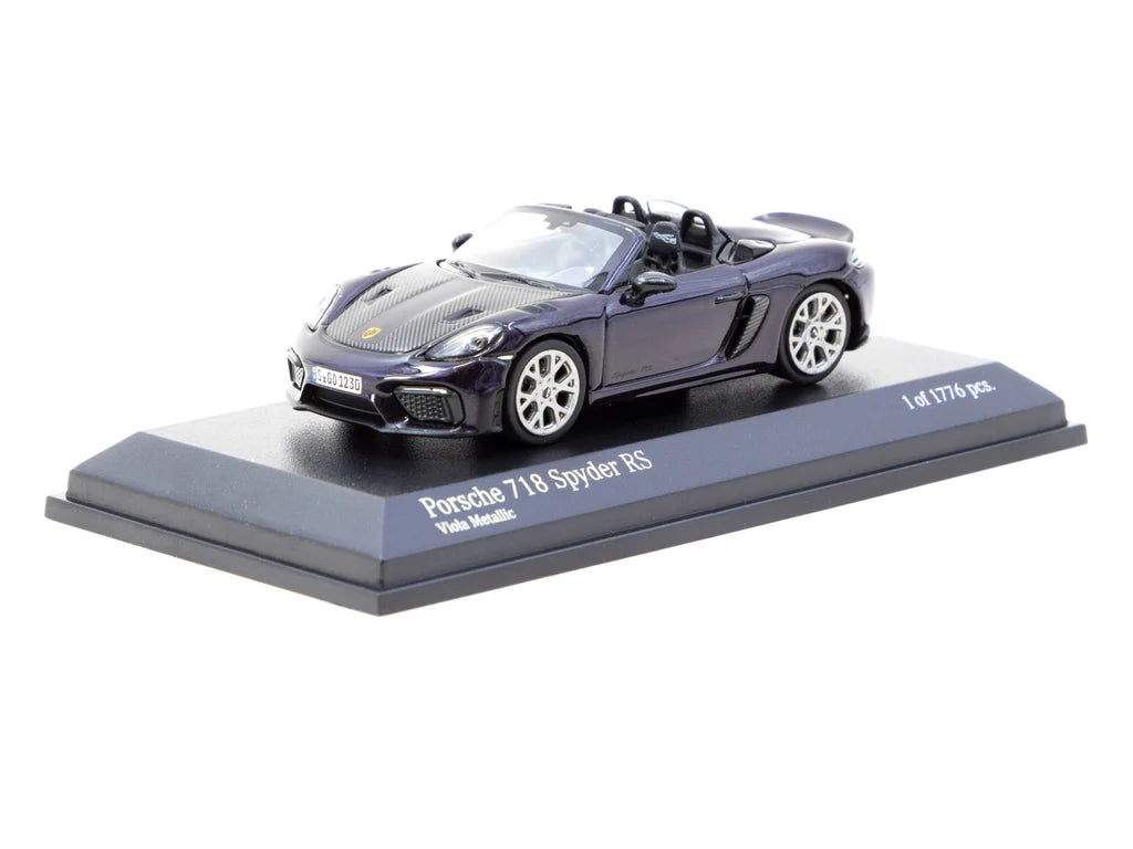 Minichamps X Tarmac Works 1/64 Porsche 718 Spyder RS Viola Metallic - COLLAB64 - T64MC-008-VM