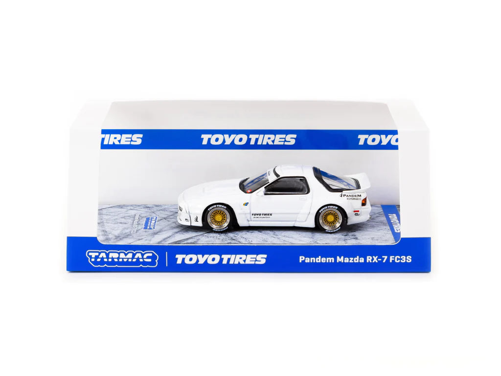 Tarmac Works x Road64 1/64 Pandem Mazda RX-7 FC3S White - Hobby64