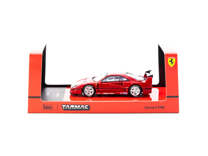Tarmac Works x iXO Models 1/64 Ferrari F40 Red - ROAD64 - T64R-076-RE2