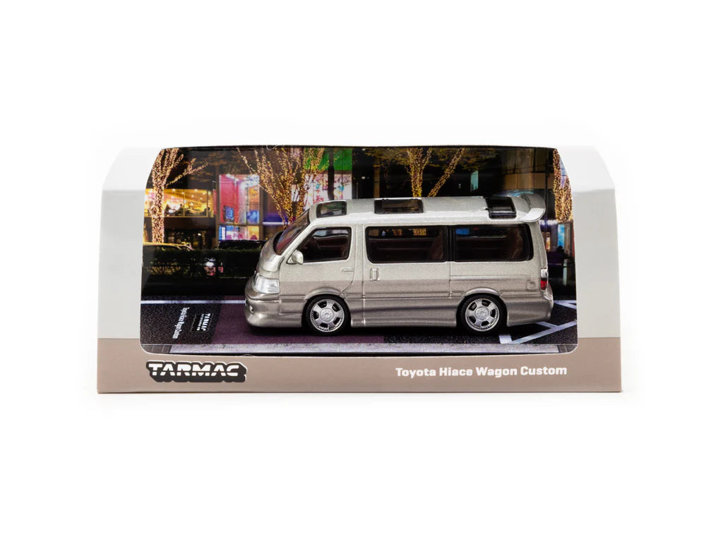 Tarmac Works 1/64 Toyota Hiace Wagon Custom Silver - ROAD64 - T64R-078-BR