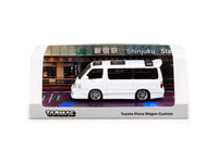 Tarmac Works 1/64 Toyota Hiace Wagon Custom Special Edition - Hobby64 White