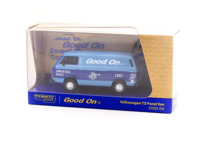 Schuco X Tarmac Works 1/64 Volkswagen T3 Panel Van - GOOD ON - COLLAB64 Blue