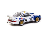 Schuco X Tarmac Works 1/64 Porsche 911 RSR 3.8 24h of SPA 1993 #36 Winner - COLLAB64 White & Blue