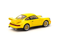 Schuco X Tarmac Works 1/64 Porsche 911 RSR 3.8 Yellow - COLLAB64 Yellow