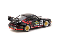 1/64 Schuco X Tarmac Works Porsche 911 GT2 Taisan Starcard #35 - COLLAB64 Black & Red - Damaged Box