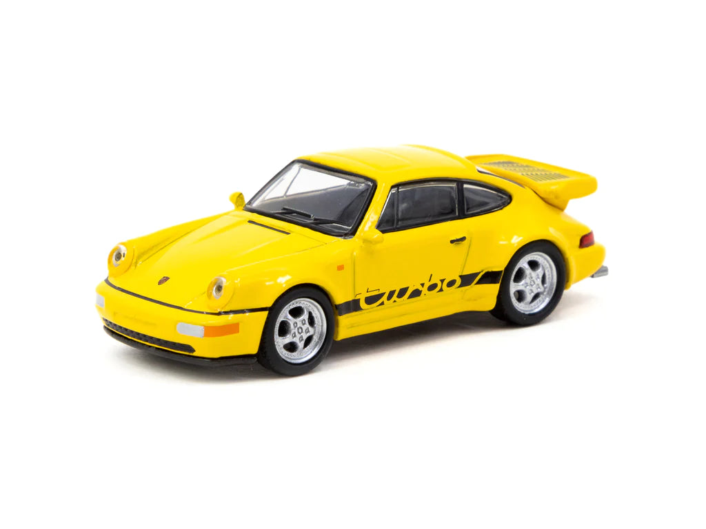 Schuco X Tarmac Works 1/64 Porsche 911 Turbo Yellow - COLLAB64