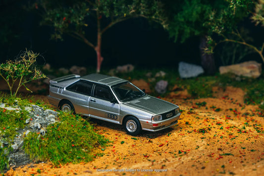Tarmac Works x Schuco 1/64 Audi Quattro COLLAB64 Silver - T64S-025-SL