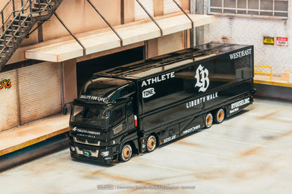 Tarmac Works 1/64 Liberty Walk Mitsubishi Fuso Super Great LB-TRUCKS Black - TRUCK64 Black - T64T-TL001-LBB