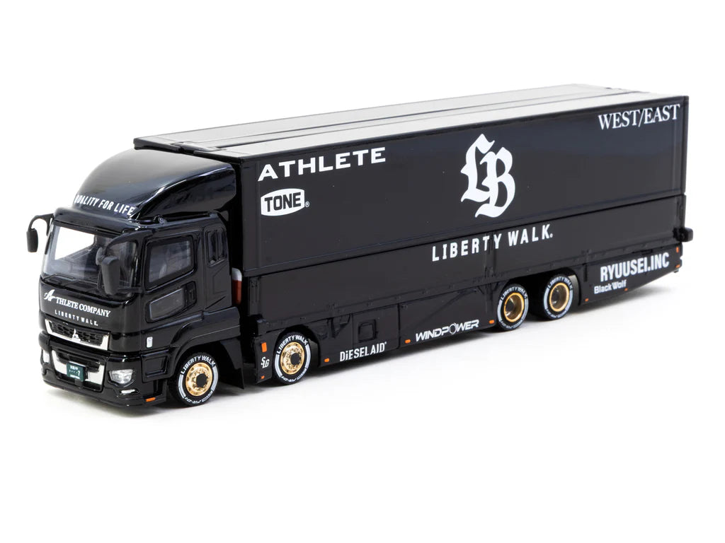 Tarmac Works 1/64 Liberty Walk Mitsubishi Fuso Super Great LB-TRUCKS Black - TRUCK64 Black - T64T-TL001-LBB