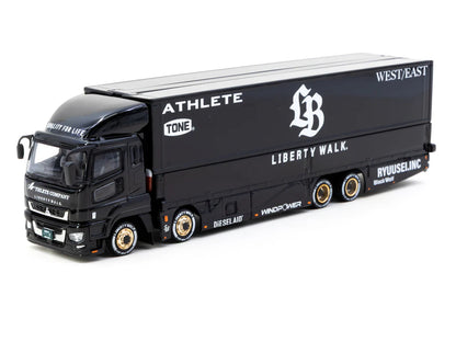 Tarmac Works 1/64 Liberty Walk Mitsubishi Fuso Super Great LB-TRUCKS Black - TRUCK64 Black - T64T-TL001-LBB