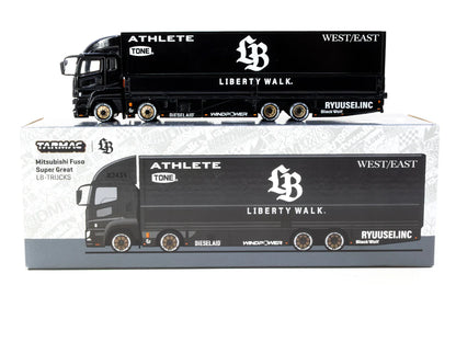 Tarmac Works 1/64 Liberty Walk Mitsubishi Fuso Super Great LB-TRUCKS Black - TRUCK64 Black - T64T-TL001-LBB