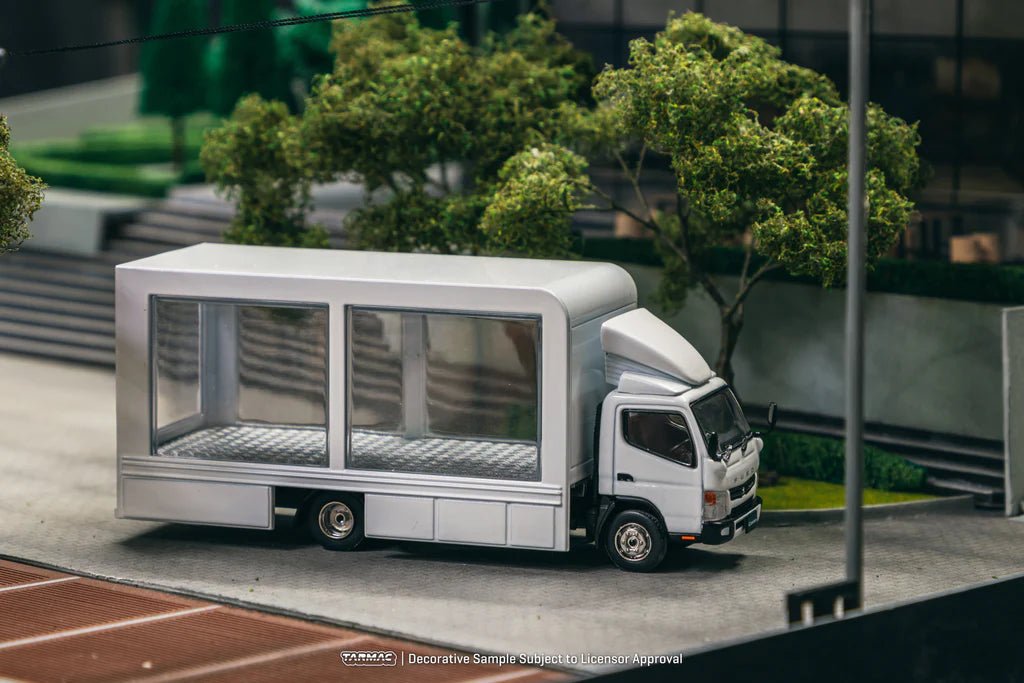 Tarmac Works 1/64 Mitsubishi Fuso Canter Mobile Display Truck - TRUCK64 White
