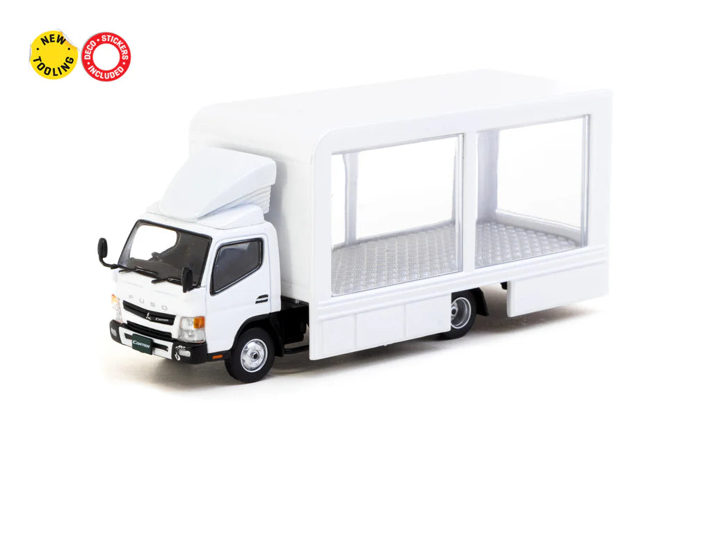 Tarmac Works 1/64 Mitsubishi Fuso Canter Mobile Display Truck - TRUCK64 White
