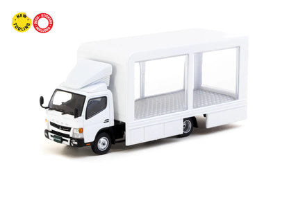 Tarmac Works 1/64 Mitsubishi Fuso Canter Mobile Display Truck - TRUCK64 White