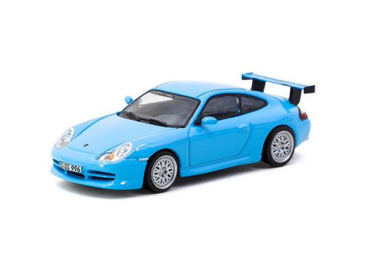 Tarmac Works x iXO Models 1/64 Porsche 911 GT3 (type 996) Light Blue - GLOBAL64 - T64G-069-BL