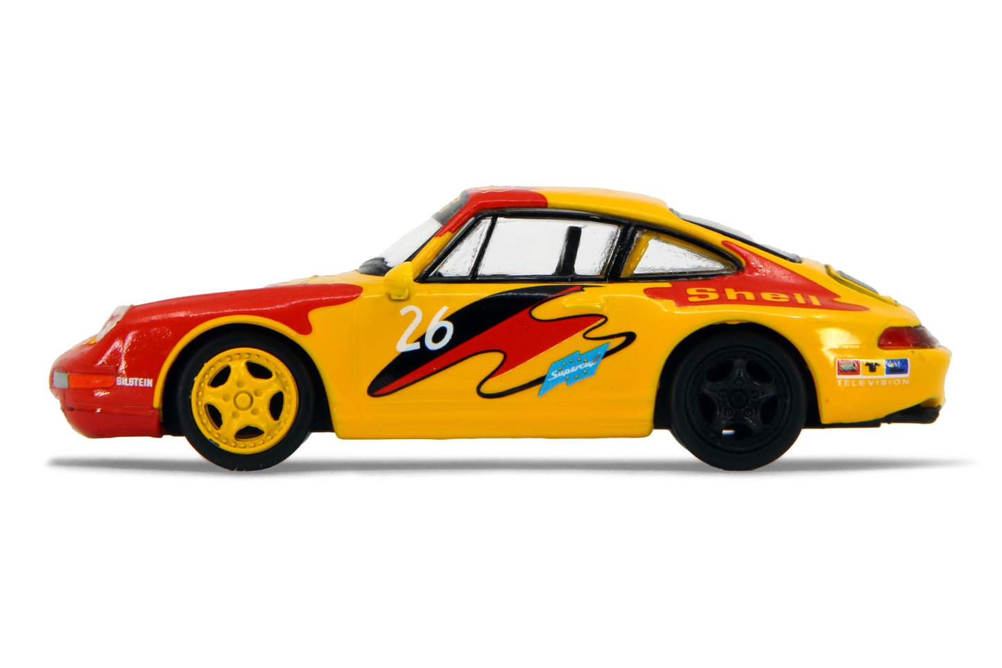 1/64 Tiny X Sparkmodel Shell Porsche 993 #26 (without rear spoiler) Red & Yellow