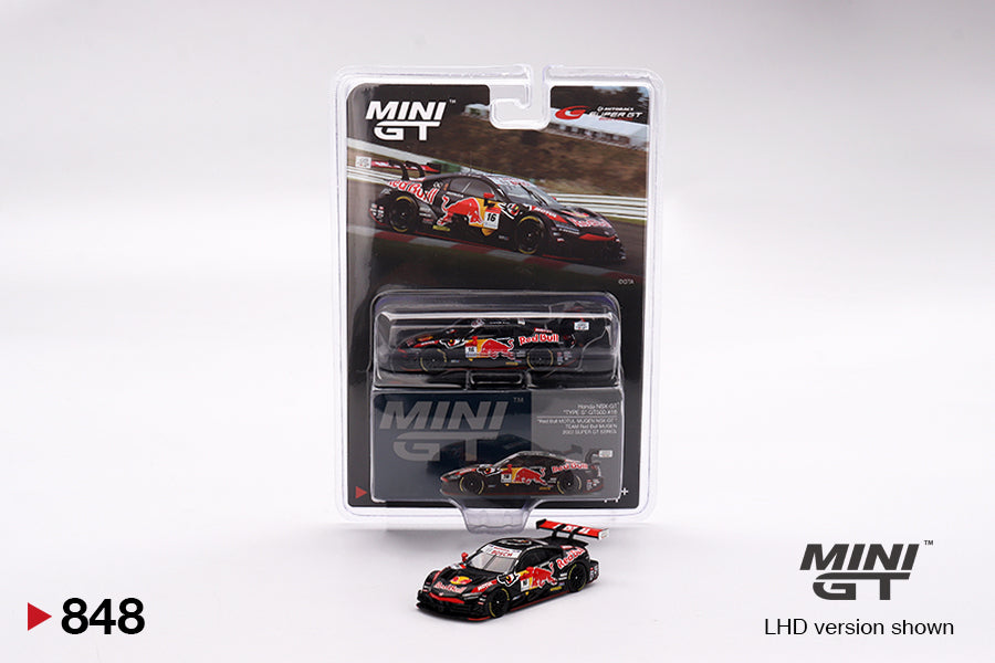 Mini GT 1/64 Autobacs Super GT Honda NSX-GT "TYPE S" GT500 #16 "Red Bull MOTUL MUGEN NSX-GT " TEAM Red Bull MUGEN 2022 SUPER GT SERIES Black
