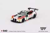 Mini GT 1/64 BMW M4 GT3 #1  IMSA 2023 Sebring 12 Hrs GTD Winner Paul Miller Racing White & Red