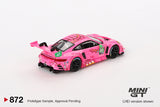Mini GT 1/64 Porsche 911 GT3 R #80 2023 IMSA VIRginia Roxy AO Racing Pink