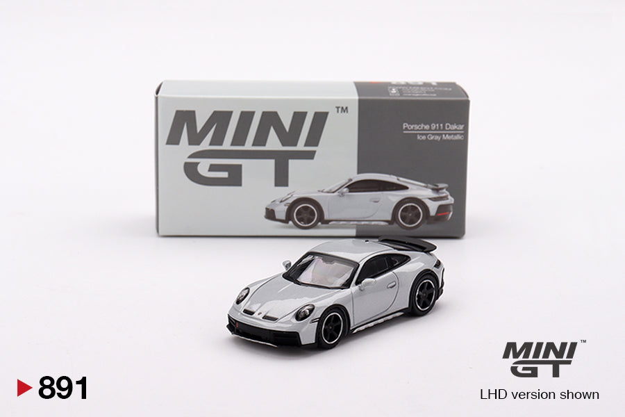 Mini GT 1/64 Porsche 911 Dakar Ice Gray Metallic