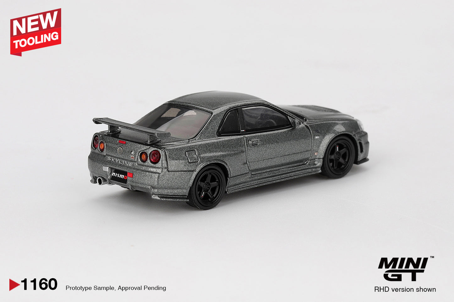 Mini GT 1/64 Nissan Skyline GT-R NISMO BNR34 CRS Version Dark Metal Gray - MGT01160