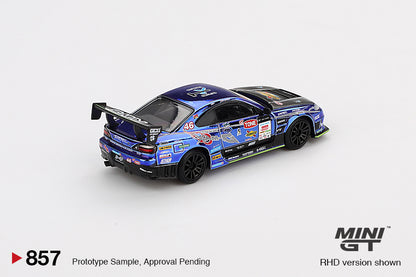 Mini GT 1/64 Nissan Silvia (S15) D-MAX #46 2023 D1 Grand Prix D-MAX Racing Blue - MGT00857-BL