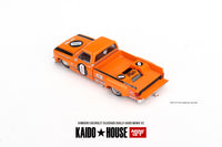 Mini GT x Kaido house 1/64 Chevrolet Silverado Dually KAIDO WORKS V2 Orange