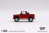 Mini GT 1/64 Land Rover Defender 90 Pickup Masai Red