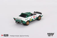 Mini GT 1/64 Lancia Stratos HF 1975 Rally Sanremo Winner #11 White & Green