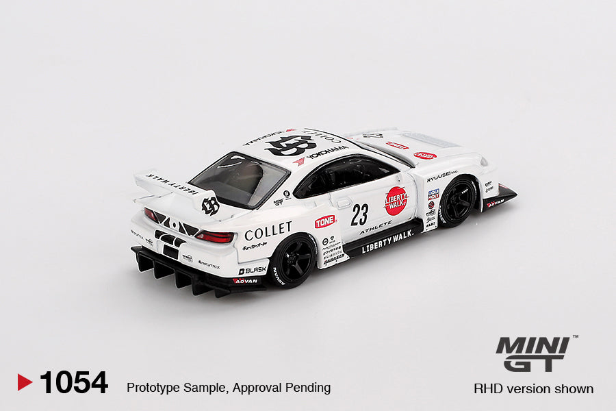 Mini GT 1/64 Nissan LB-Super Silhouette S15 SILVIA ATHLETE n.23 White - MGT01054