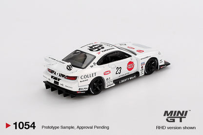 Mini GT 1/64 Nissan LB-Super Silhouette S15 SILVIA ATHLETE n.23 White - MGT01054