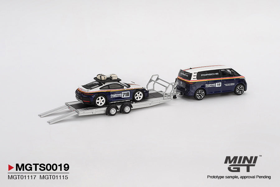 Mini GT 1/64 Porsche 911 Dakar #718 / Volkswagen ID. Buzz / Porsche Centrum Gelderland Roughroads Set - MGTS0019