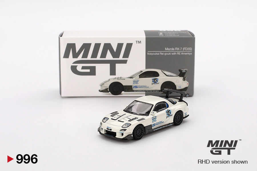 Mini GT 1/64 Mazda RX-7 (FD3S) Itosyoukai Rei-gouki with RE Amemiya White