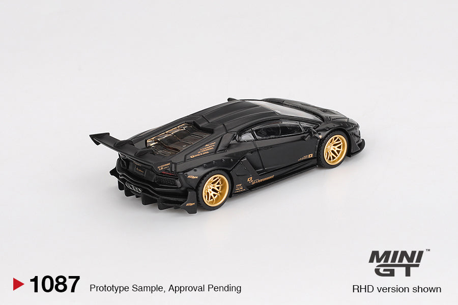 Mini GT 1/64 LB★WORKS Lamborghini Aventador Limited Edition Matte Black - MGT01087