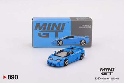 Mini GT 1/64 Bugatti EB110 Super Sport Blu Bugatti Blue - MGT00890-L