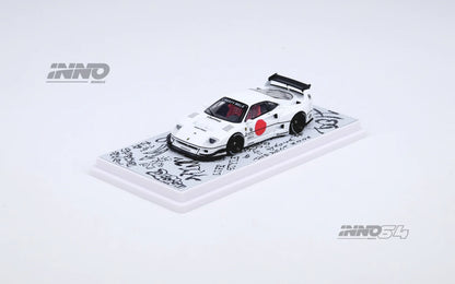Inno64 1/64 LBWK (F40) Ferrari Tokyo Auto Salon 2023 White - IN64-LBWKF40-TAS23