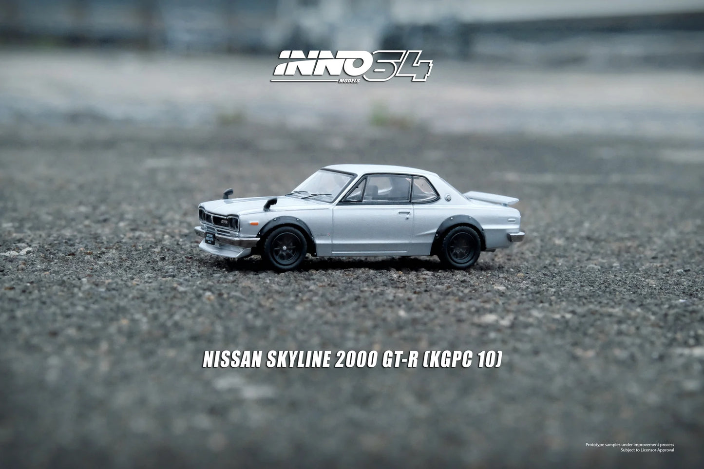 Inno64 1/64 Nissan Skyline 2000 GT-R (KPGC10) Silver - IN64-KPGC10-SIL