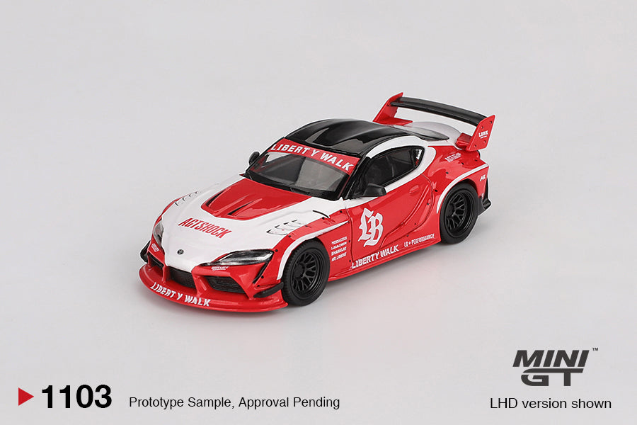 Mini GT 1/64 LB★WORKS Toyota GR Supra Red & White - MGT01103