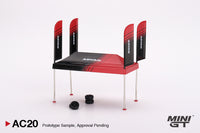 Mini GT 1/64 Paddock Service Tent Set - ADVAN Red & Black