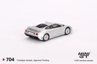 Mini GT 1/64 Bugatti EB110 GT Grigio Chiaro Silver