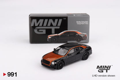 Mini GT 1/64 Bentley Flying Spur Orange Flame / Onyx Black - MGT00991