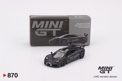 Mini GT 1/64 McLaren F1 GTR #59 1995 Le Mans 24Hr Winner Post-Race Weathered Black - MGT00870