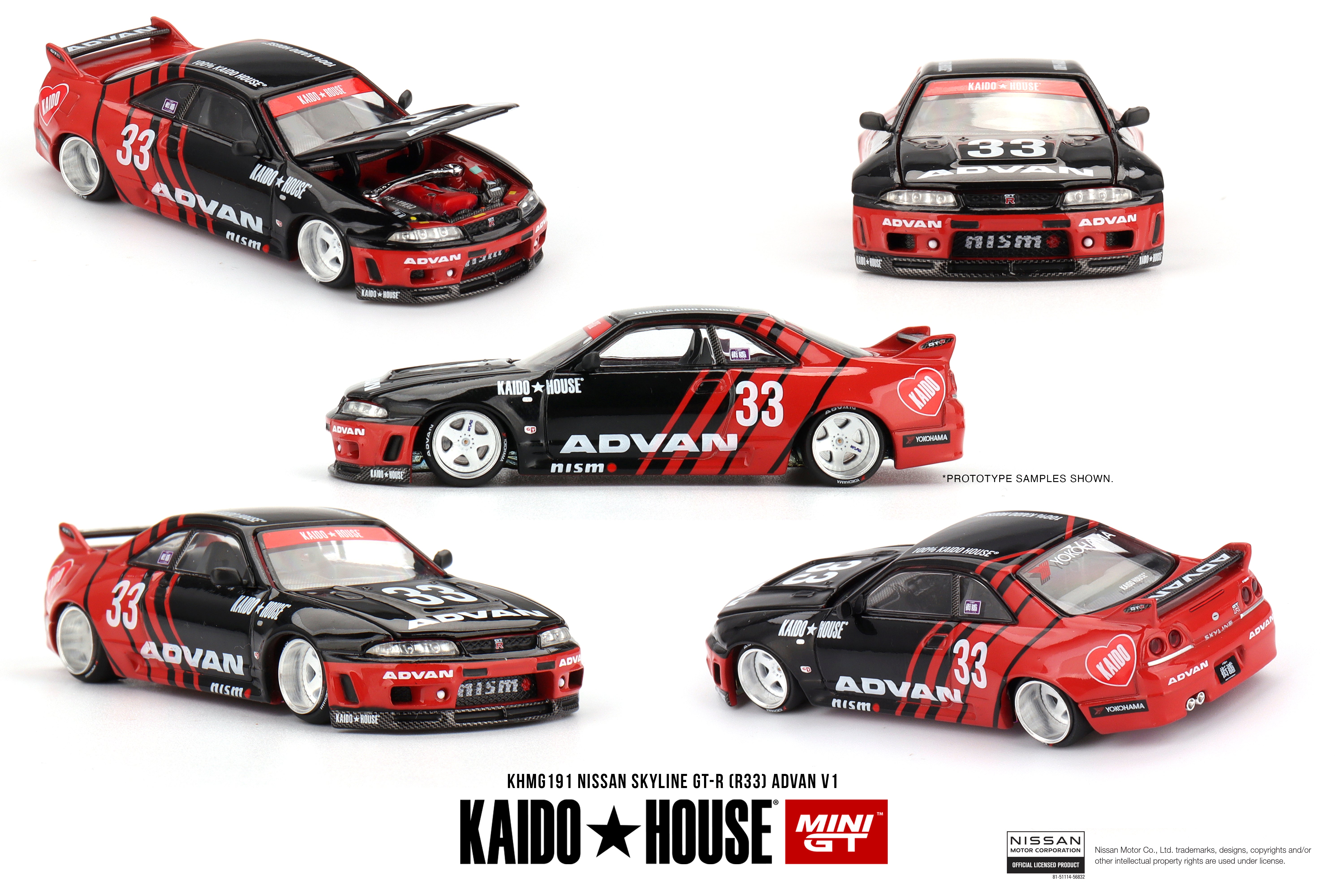 Mini GT x Kaido House 1/64 Nissan Skyline GT-R (R33) Kaido Works