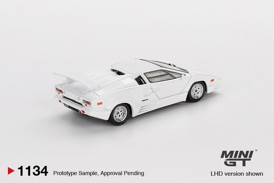 Mini GT 1/64 Lamborghini Countach 25th Anniversary White - MGT01134