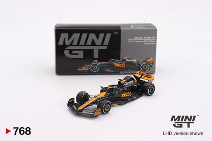 Mini GT 1/64 McLaren MCL60 #81 2023 F1 2023 Japanese GP 3rd Place Oscar Piastri Black & Orange