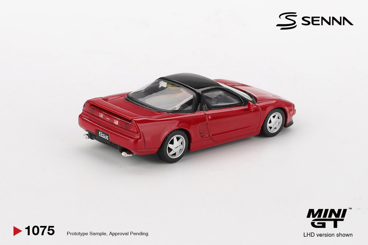 Mini GT 1/64 Honda NS-X Prototype Midship Sports 1989 Ayrton Senna w/ Figure Red - MGT01075